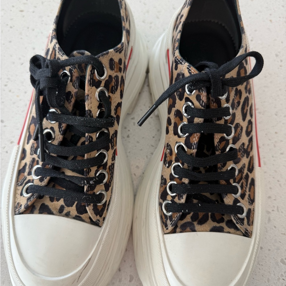 Alexander McQueen Leopard Print Sneakers